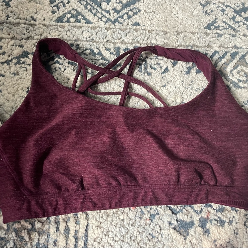 Victoria's Secret Maroon Strappy Sports Bra